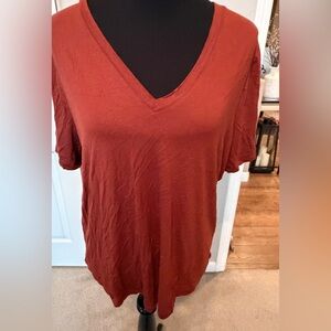 a new day Women's Short Sleeve V-Neck Top - (2) v neck’s